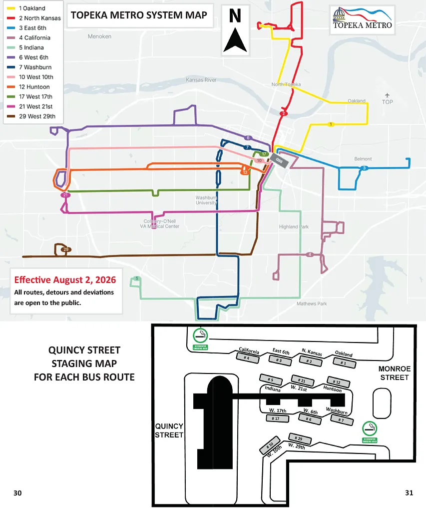 AUGUST 2026 TOPEKA METRO SYSTEM MAP