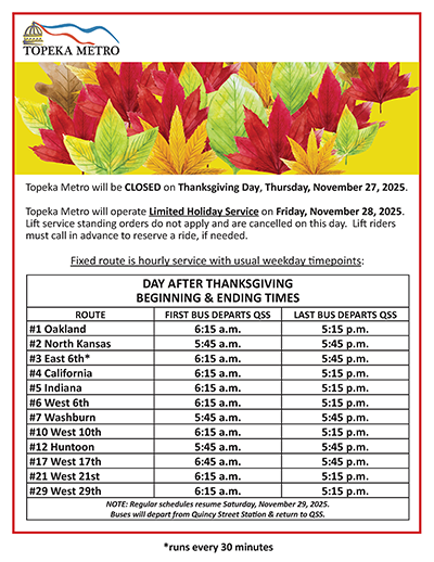Limited Holiday Service