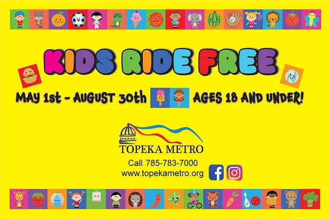 Kids Ride FREE! through August 30th