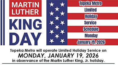  Limited Holiday Service hours for Martin Luther King, Jr. Day