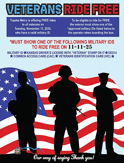 Veterans Ride FREE on November 11th