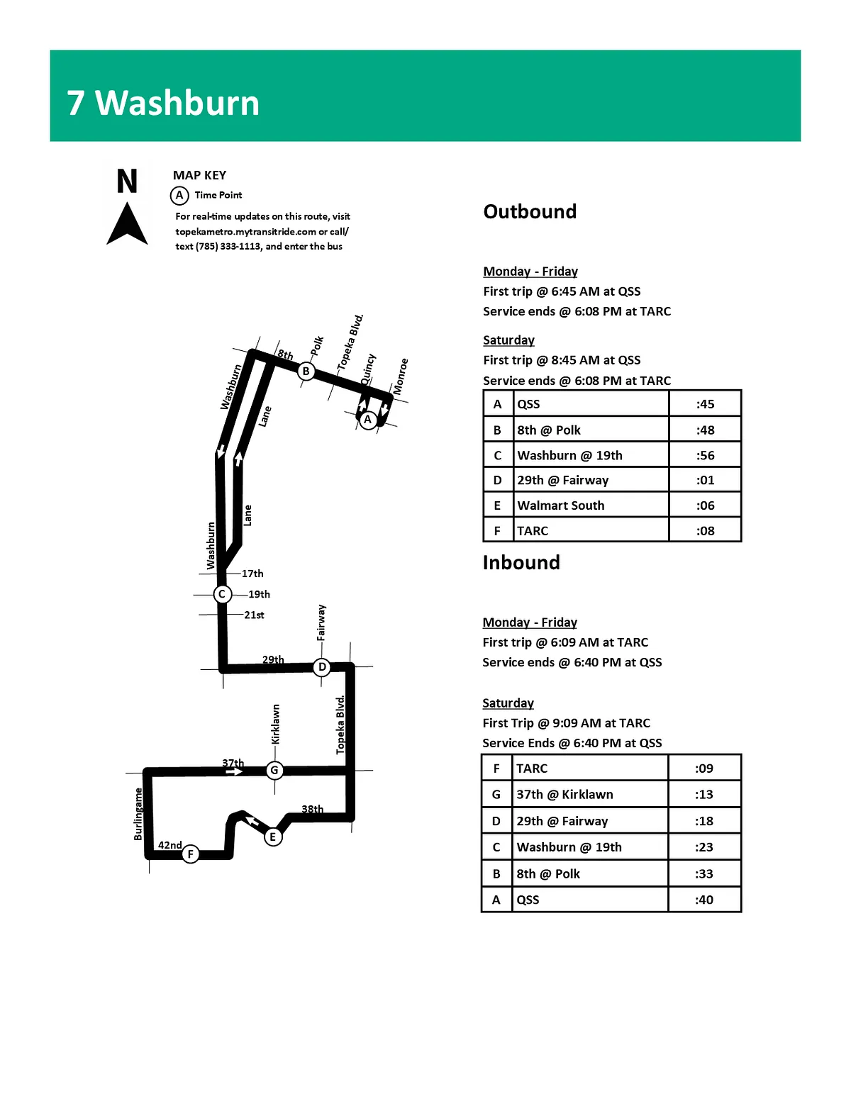 #7 Washburn Route
