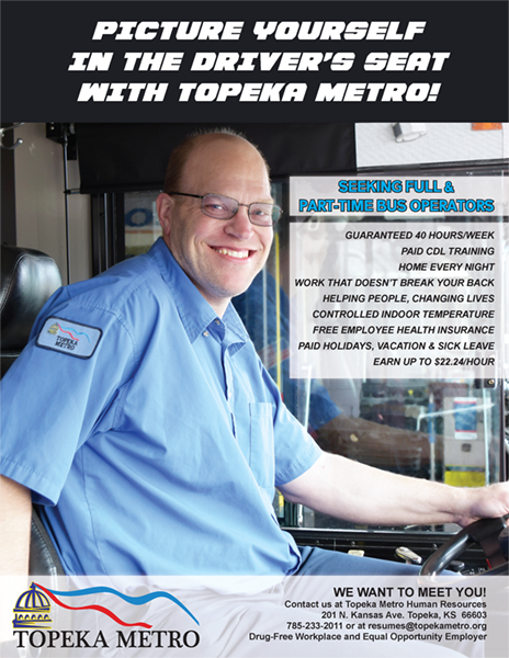 Become A Topeka Metro Bus Operator!